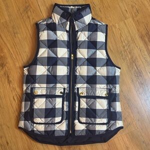 J.Crew Quilted Vest Navy Sz SP